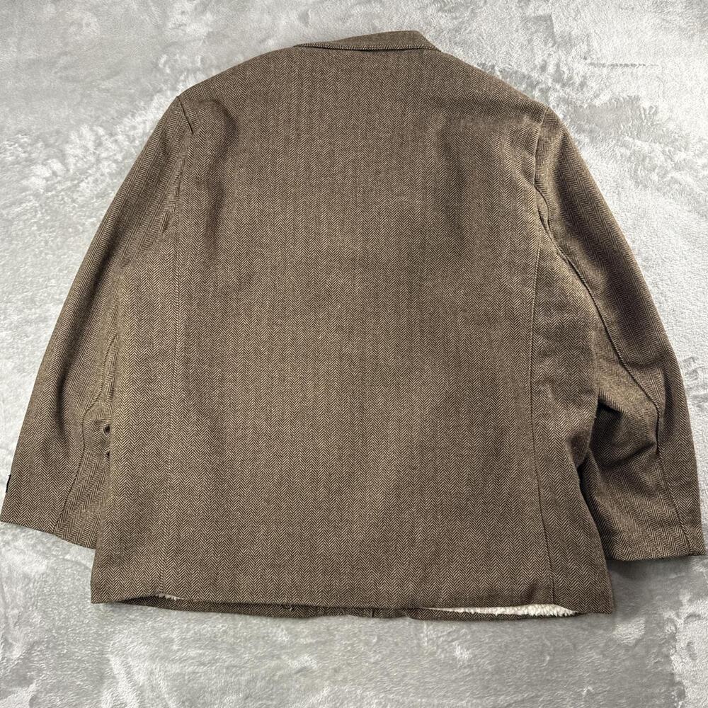 Levis Premium Jasper Club Skull Patch Sherpa Lined Herringbone Blazer Size XL - Picture 2 of 8